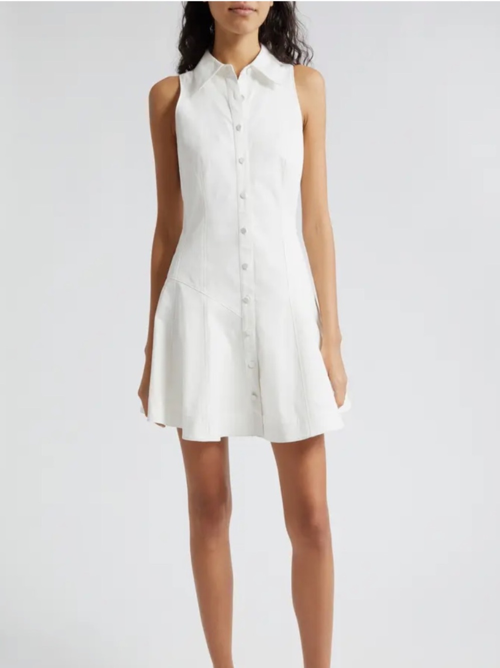 Poppy Sleeveless Stretch Twill Shirtdress